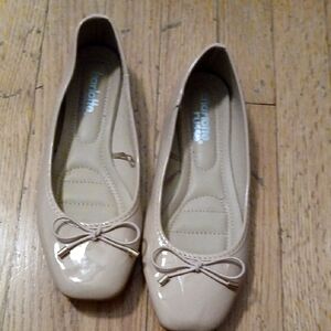 Charlotte Russe Taupe Ballet Flats with Bow
